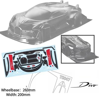 1/10 Onroad Rc Car 200mm Clear Body Shell For Tamiya tt01 tt02 Hpi Ts4 Sprint2