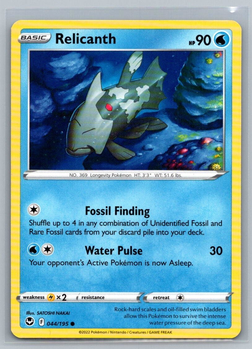 Relicanth 044/195 Silver Tempest Common Pokémon TCG 2022