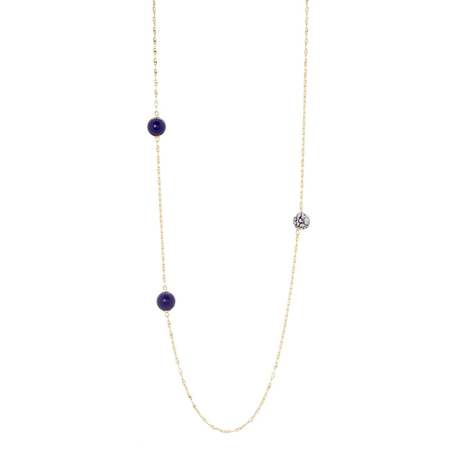 SODINI Collar Largo De Eslabones Marineros Y Boule Jasmine - Azul 971186