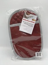 Kitchenaid Asteroid Oval Pot Holder Set, Set of 2,smoked paprika Red 6.5”x10”