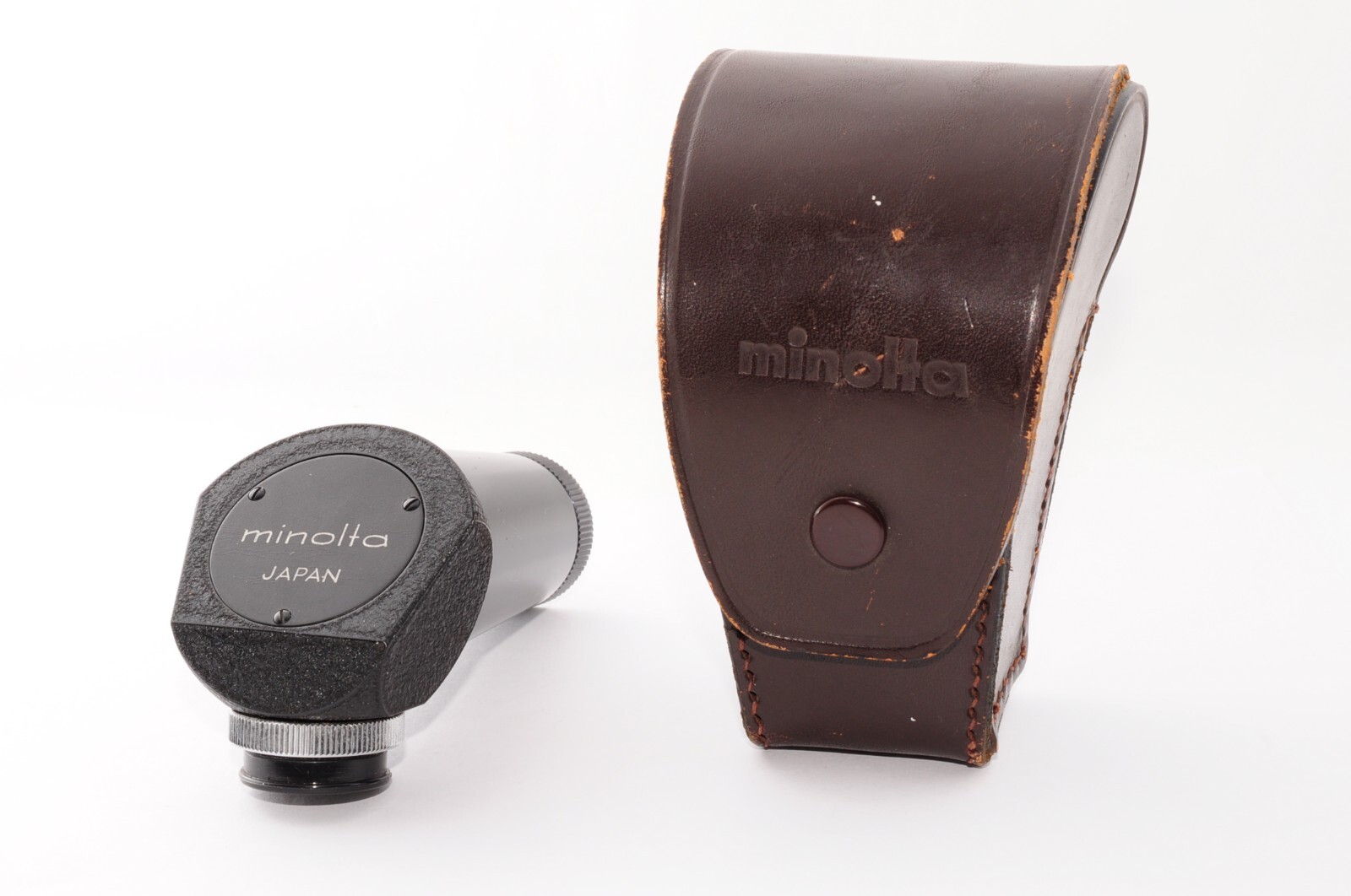 Vintage Minolta (Early) SR Camera Angle Finder V w/Leather Case Japan