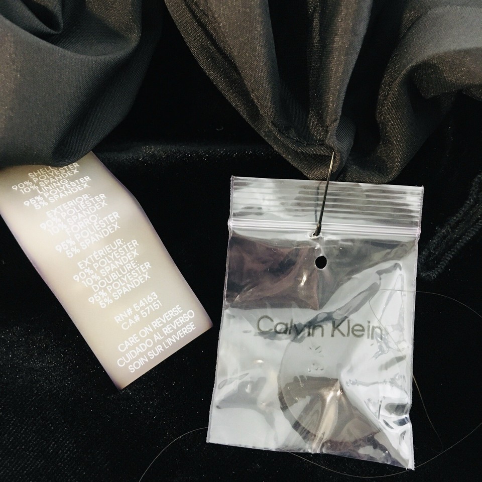 Calvin Klein Velvet Blazer Jacket Women's Plus Sz 22W Black OneButton