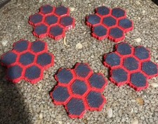 Lava 7-Hex Tile Heroscape Terrain Custom Lot Of 5 