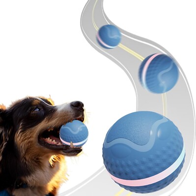 Interactive Dog Toy Ball, Activated Automatic Rolling Ball (Orange)