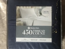 Member's Mark 450-Thread-Count Sheet Set - Navy, Size Twin/Twin XL