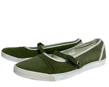 Zapatos Gravis para mujer talla 8 verde gamuza planos zapatillas sin cordones Catalina Mary Jane