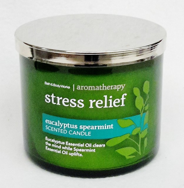 Bath & Body Works 14.5oz. AROMATHERAPY EUCALYPTUS SPEARMINT 3 Wick