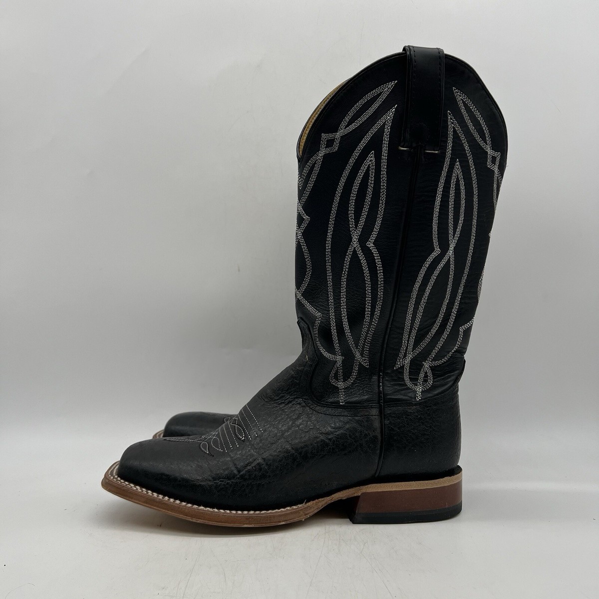 Tony Lama Boot Company Men's Flat Black Cow w/Black Ranch
