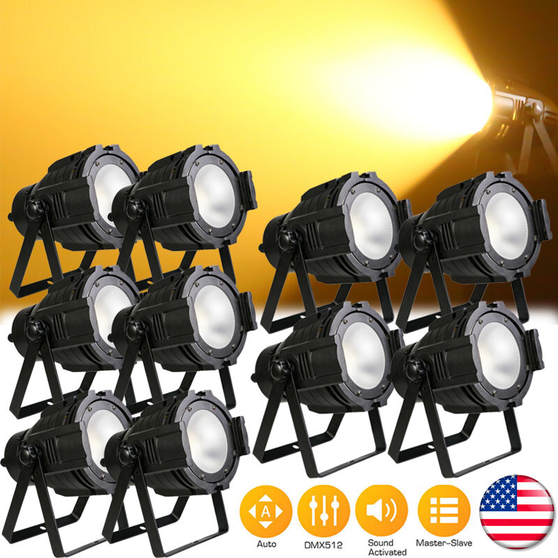 100W COB LED Par Light DMX Stage DJ Par Can Light Audience Blinder Spot Light US