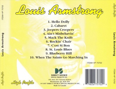 LOUIS ARMSTRONG HIGH PROFILE NEW CD