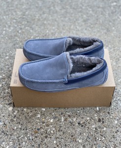 ugg navy ascot slippers