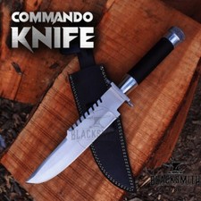 Commando Replica Coltello Film 14" Fatto a Mano D2 Acciaio Inox Arnolds Bowie Knife
