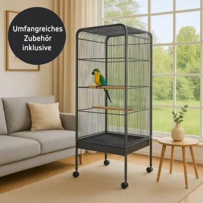 BRUKA GERMANY Vogelvoliere MEGA XXL Vogelkäfig Metall Voliere Vogelhaus Käfig Vogel Papagei