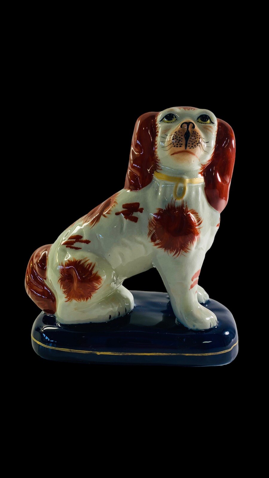 Limoges France Gorgeous Vintage Staffordshire Spaniel Dog