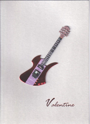 PAPYRUS VALENTINES CARD NIP MSRP $6.95 GUITAR CARD (N17)