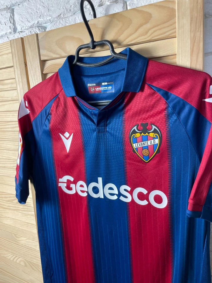 LEVANTE JERSEY HOME FOOTBALL SOCCER SHIRT 2021 - 2022 MACRON CAMISETA MENS sz S - Image 4 of 4