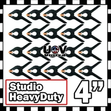 4" inch Heavy Duty Plastic Spring Clamps Tips DIY Small Tool Clip 2" Jaw Opening