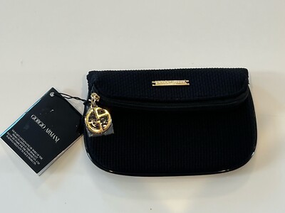 Giorgio Armani Parfums Black Small Pouch Bag NWT