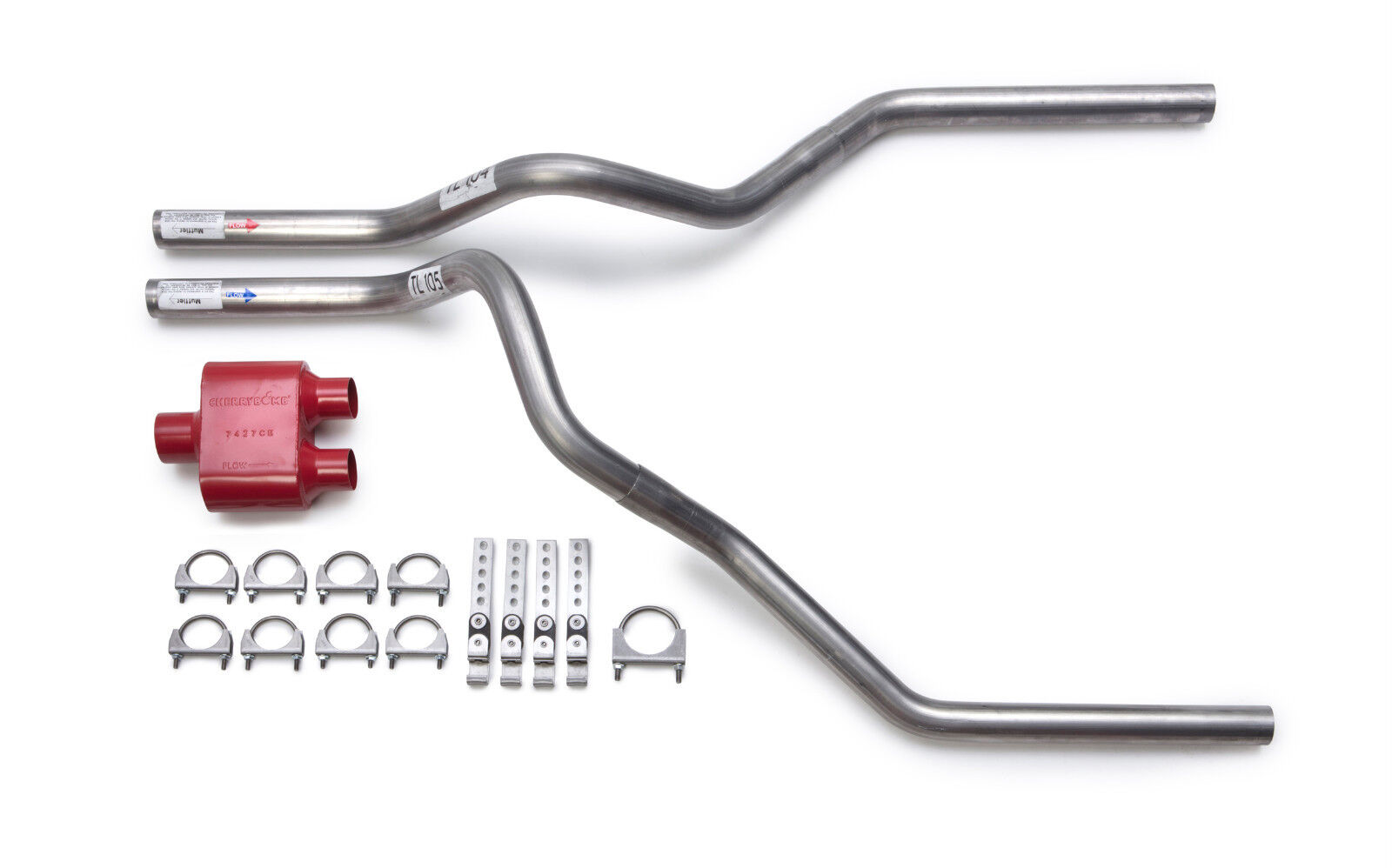 Ford F150 F250 87-94 Dual Exhaust Kit Cherry Bomb Extreme Muffle