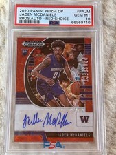 2020 Panini Prizm DP Jaden McDaniels Prospect Auto Red Choice /88 PSA 10 