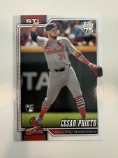 Cesar Prieto 2026 Topps #95 St. Louis Cardinals RC See Photos