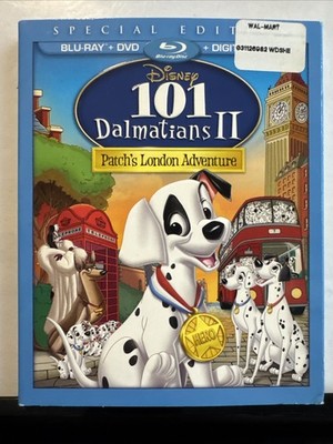 101 Dalmatians II: Patchs London Adventure (Blu-ray/DVD, 2015, 2-Disc) Slipcover
