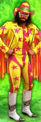 WWE  NXT TNA GIANT 2 X6  VINYL BANNER -  MACHO MAN RANDY SAVAGE