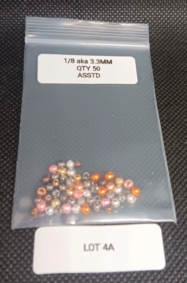 Premium Tungsten Fly Tying Beads-Assorted Sizes, Colors and Types-Premium Beads - Image 4 of 4