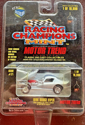 1/64 Rare Racing Champions Mint Motor Trend 1996 Dodge Viper Issue #171 Gray.