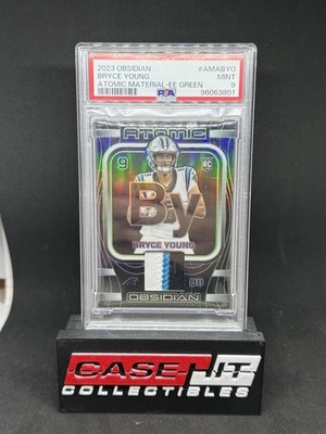 2023 Panini Obsidian - Atomic Material Bryce Young #AMA-BYO /25 Green PSA 9 Y103