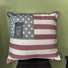 LAUREN RALPH LAUREN Indoor Outdoor American Flag Pillow 20” USA Patriotic Decor