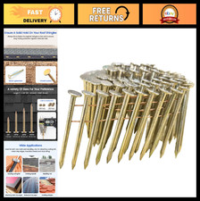 Coil Roofing Nails 1-1/2" 15 Electro Galvanized for Pneumatic Nailer, 2880PCS