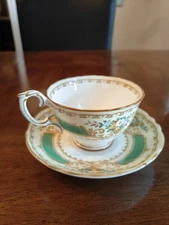 VTG Crown Staffordshire Tea Cup & Saucer Floral Bone China England