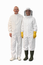 White Boiler Suit, Heavy Duty Cotton Beekeeper Bee Suit Bee keeper Coveralls