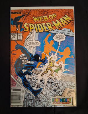 Marvel Web of Spider-Man #36 1987  Newsstand. 1st APPERANCE TOMBSTONE