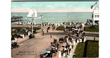Asbury Park NJ Fishing Pier & Casino Boardwalk Chromolithograph Postcard c1900