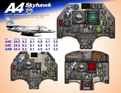 A4 SKYHAWK  COCKPIT instrument panel CDkit