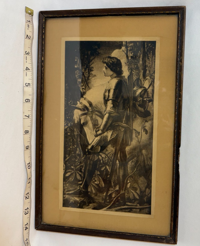 Sir Galahad impresión enmarcada George Frederick Watts 1910 caballero antiguo 14,5" X 9,5" - Imagen 4 de 11