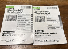 Canon POWERSHOT A620 A610 Camera INSTRUCTION MANUAL USER GUIDE English