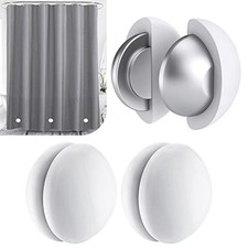 Silicone Encased Shower Curtain Weights, Strong 1.2"W x 1.2"L Pack of 3 White