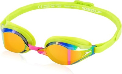 Speedo Speed Socket 2.0 Swim Goggle - Lime Green/Smoke/Ablaze