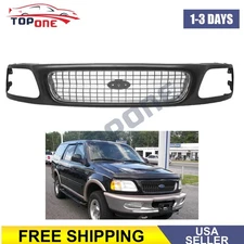 Grille Black Shell W/ Chrome insert For 1997-98 Ford Expedition Eddie Bauer 4WD