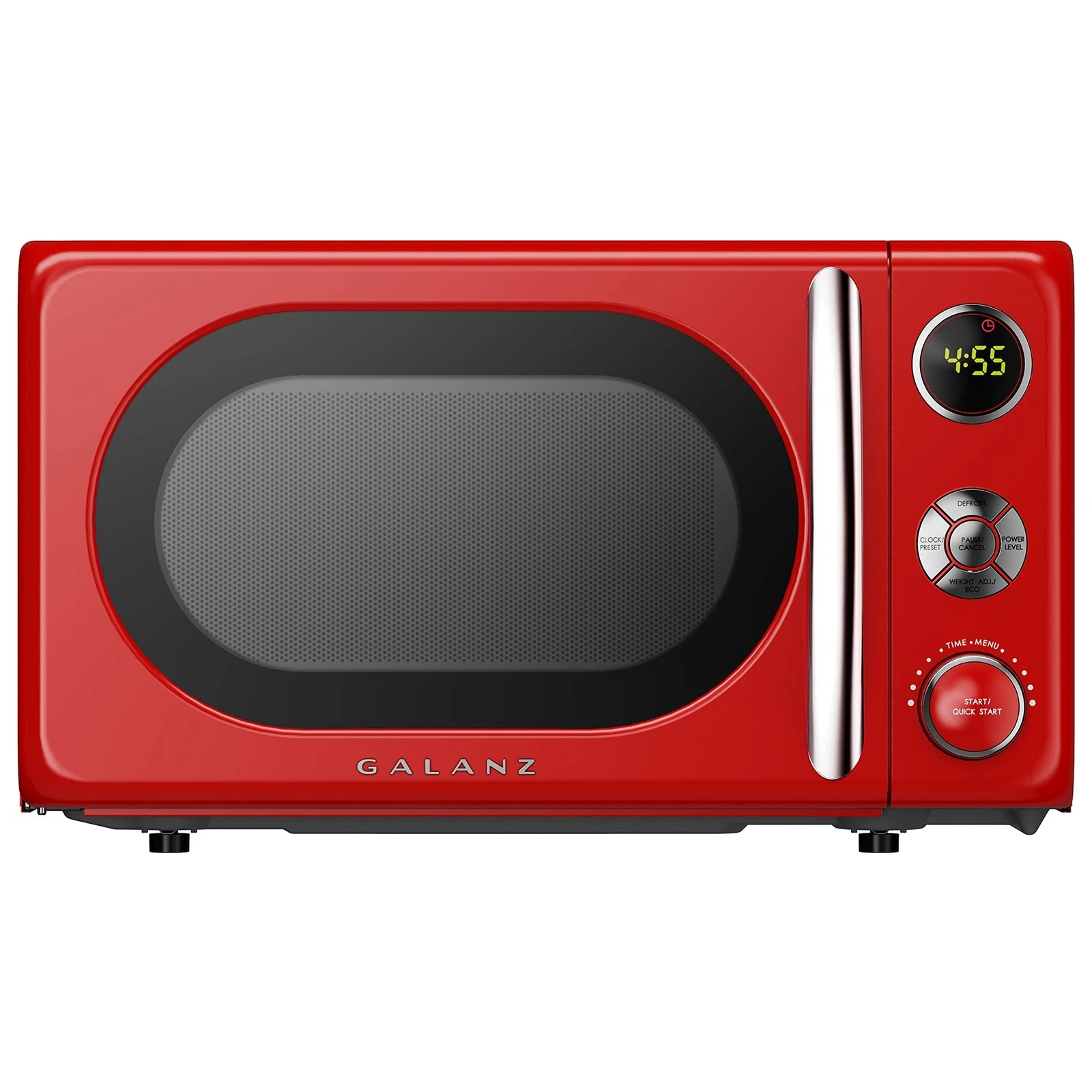 Compact 0.7 cu ft Microwave Oven with LED Light, Pull Handle, Child Lock