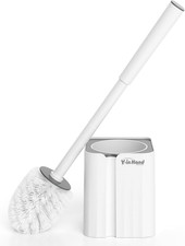 Toilet Bowl Brush and Holder Set, Compact Toilet Scrubber Brush for RV and Bathr