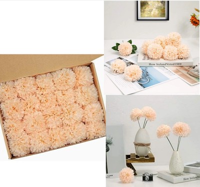 Set of 20 Artificial Hydrangea Flowers w/Stems DIY Bouquet for Any Occasion