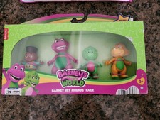 Fisher-Price Barney's World Barney Hey Friends 4 Pack 3" Figures New in Package