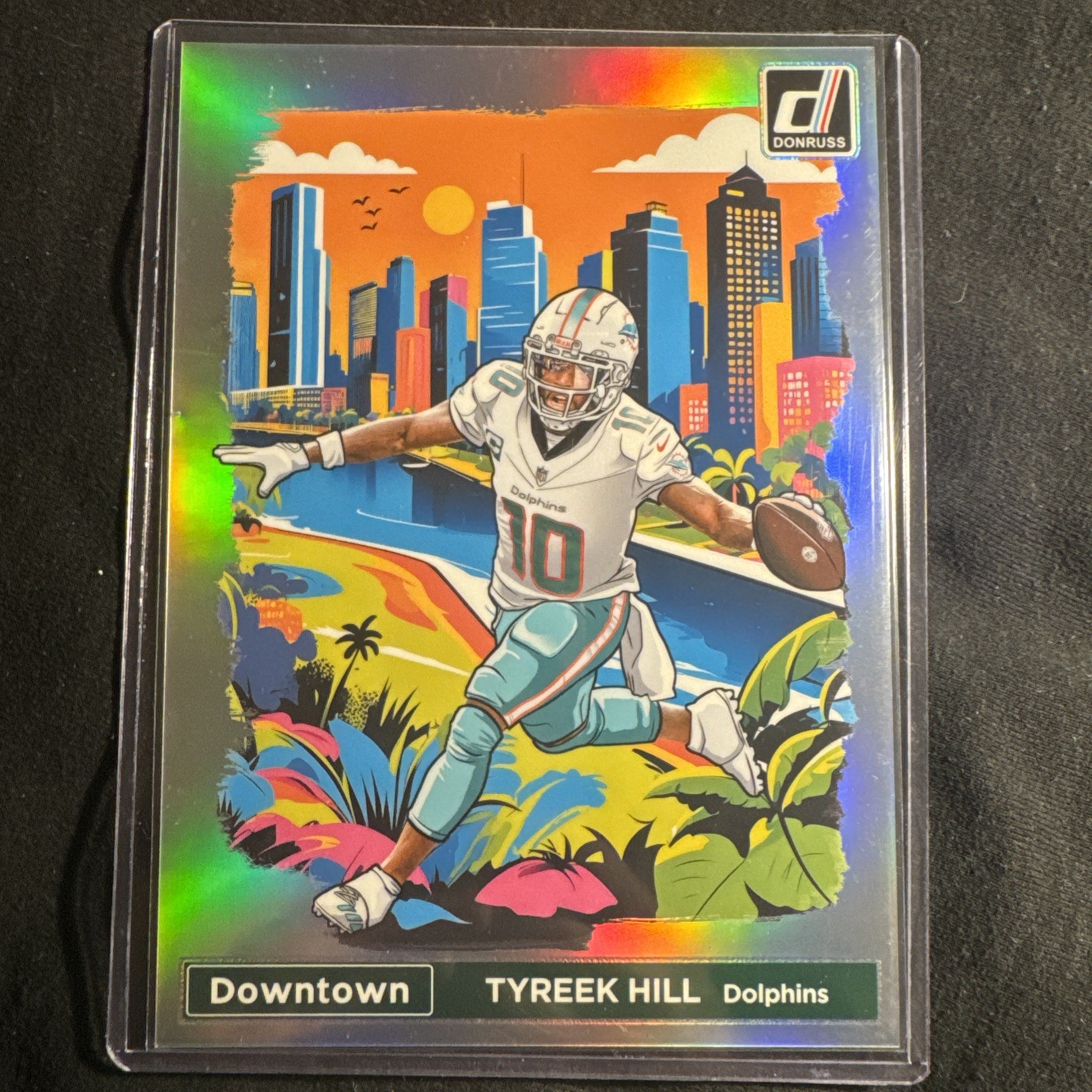 Tyreek Hill 2024 Panini Donruss Jumbo Oversized Downtown w/ sleeve & top loader