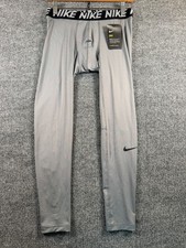 Nike Pro Dri-Fit Compression Pants Mens Sz M Gray Training Leggings Athletic NWT