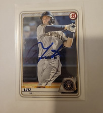 Tristen Lutz 2020 Bowman Signed Baseball Card Milwaukee Brewers #BP81