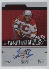2023 Upper Deck Credentials Debut Ticket Access Red 73/99 Connor Zary Auto 14hk